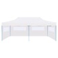 vidaXL Carpa plegable Pop-up con paredes laterales acero gris 3x6 m