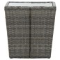 vidaXL Mesa de centro ratán PE y vidrio templado gris 41,5x41,5x43 cm vidaXL Mesa de centro ratán PE y vidrio templado gris 41,5x41,5x43 cm