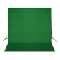 vidaXL Telón de fondo para fotografía algodón verde 300x300 cm croma vidaXL Telón de fondo para fotografía algodón verde 300x300 cm croma