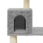 vidaXL Rascador para gatos con postes de sisal gris claro 147 cm vidaXL Rascador para gatos con postes de sisal gris claro 147 cm