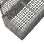 vidaXL Enrejado y arriate 3 macetas ratán sintético gris 83x30x130 cm vidaXL Enrejado y arriate 3 macetas ratán sintético gris 83x30x130 cm