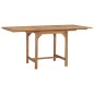 vidaXL Mesa de jardín extensible madera teca maciza (110-160)x80x75cm