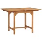 vidaXL Mesa de jardín extensible madera teca maciza (110-160)x80x75cm