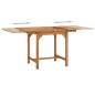 vidaXL Mesa de jardín extensible madera teca maciza (110-160)x80x75cm