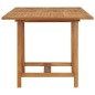 vidaXL Mesa de jardín extensible madera teca maciza (110-160)x80x75cm