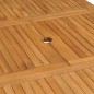 vidaXL Mesa de jardín extensible madera teca maciza (110-160)x80x75cm