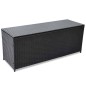 vidaXL Caja de almacenaje de jardín ratán sintético negro 150x50x60 cm vidaXL Caja de almacenaje de jardín ratán sintético negro 150x50x60 cm