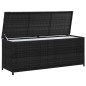 vidaXL Caja de almacenaje de jardín ratán sintético negro 150x50x60 cm vidaXL Caja de almacenaje de jardín ratán sintético negro 150x50x60 cm