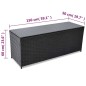 vidaXL Caja de almacenaje de jardín ratán sintético negro 150x50x60 cm vidaXL Caja de almacenaje de jardín ratán sintético negro 150x50x60 cm