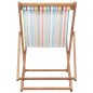 vidaXL Silla de playa plegable estructura madera y tela multicolor