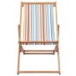 vidaXL Silla de playa plegable estructura madera y tela multicolor