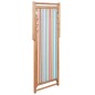vidaXL Silla de playa plegable estructura madera y tela multicolor