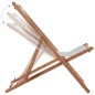 vidaXL Silla de playa plegable estructura madera y tela multicolor