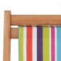 vidaXL Silla de playa plegable estructura madera y tela multicolor