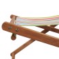 vidaXL Silla de playa plegable estructura madera y tela multicolor