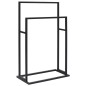 vidaXL Toallero de pie de hierro negro 48x24x78,5 cm vidaXL Toallero de pie de hierro negro 48x24x78,5 cm