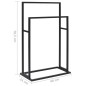 vidaXL Toallero de pie de hierro negro 48x24x78,5 cm vidaXL Toallero de pie de hierro negro 48x24x78,5 cm