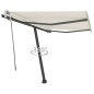 vidaXL Toldo de pie retráctil manual crema 300x250 cm vidaXL Toldo de pie retráctil manual crema 300x250 cm