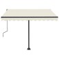 vidaXL Toldo de pie retráctil manual crema 300x250 cm vidaXL Toldo de pie retráctil manual crema 300x250 cm