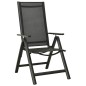 vidaXL Sillas plegables de jardín 2 uds textileno aluminio negro vidaXL Sillas plegables de jardín 2 uds textileno aluminio negro
