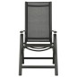 vidaXL Sillas plegables de jardín 2 uds textileno aluminio negro vidaXL Sillas plegables de jardín 2 uds textileno aluminio negro
