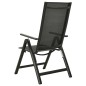 vidaXL Sillas plegables de jardín 2 uds textileno aluminio negro vidaXL Sillas plegables de jardín 2 uds textileno aluminio negro