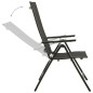 vidaXL Sillas plegables de jardín 2 uds textileno aluminio negro vidaXL Sillas plegables de jardín 2 uds textileno aluminio negro