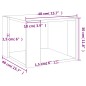 vidaXL Mesa de centro madera contrachapada gris hormigón 40x40x30 cm