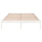 vidaXL Estructura de cama de madera maciza de pino blanca 200x200 cm vidaXL Estructura de cama de madera maciza de pino blanca 200x200 cm