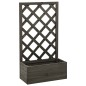 vidaXL Jardinera enrejada de jardín madera abeto gris 50x25x90 cm vidaXL Jardinera enrejada de jardín madera abeto gris 50x25x90 cm