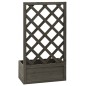 vidaXL Jardinera enrejada de jardín madera abeto gris 50x25x90 cm vidaXL Jardinera enrejada de jardín madera abeto gris 50x25x90 cm