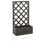 vidaXL Jardinera enrejada de jardín madera abeto gris 50x25x90 cm vidaXL Jardinera enrejada de jardín madera abeto gris 50x25x90 cm