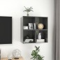 vidaXL Armario pared 4 uds madera contrachapada gris brillo 37x37x37cm vidaXL Armario pared 4 uds madera contrachapada gris brillo 37x37x37cm
