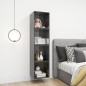 vidaXL Armario pared 4 uds madera contrachapada gris brillo 37x37x37cm vidaXL Armario pared 4 uds madera contrachapada gris brillo 37x37x37cm