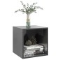 vidaXL Armario pared 4 uds madera contrachapada gris brillo 37x37x37cm vidaXL Armario pared 4 uds madera contrachapada gris brillo 37x37x37cm