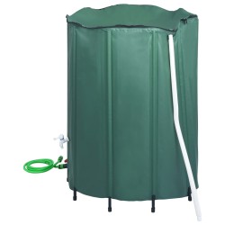 vidaXL Depósito de agua de lluvia plegable con espita 1250 L