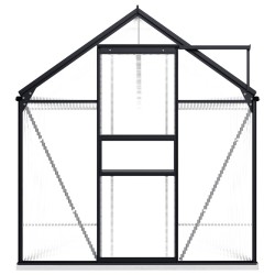 vidaXL Invernadero con estructura base aluminio gris antracita 5,89 m²
