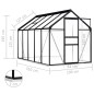 vidaXL Invernadero con estructura base aluminio gris antracita 5,89 m² vidaXL Invernadero con estructura base aluminio gris antracita 5,89 m²