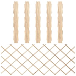 vidaXL Vallas enrejado 5 uds madera maciza de abeto 180x80 cm