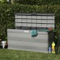 vidaXL Caja de almacenamiento de jardín gris 117x45x56 cm vidaXL Caja de almacenamiento de jardín gris 117x45x56 cm