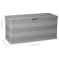 vidaXL Caja de almacenamiento de jardín gris 117x45x56 cm vidaXL Caja de almacenamiento de jardín gris 117x45x56 cm