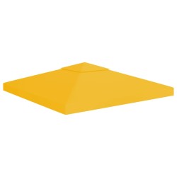 vidaXL Toldo de cenador 2 niveles 310 g/m² 3x3 m amarillo