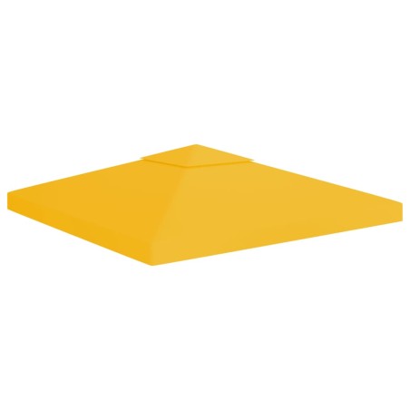 vidaXL Toldo de cenador 2 niveles 310 g/m² 3x3 m amarillo
