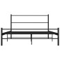 vidaXL Estructura de cama de metal negro 140x200 cm