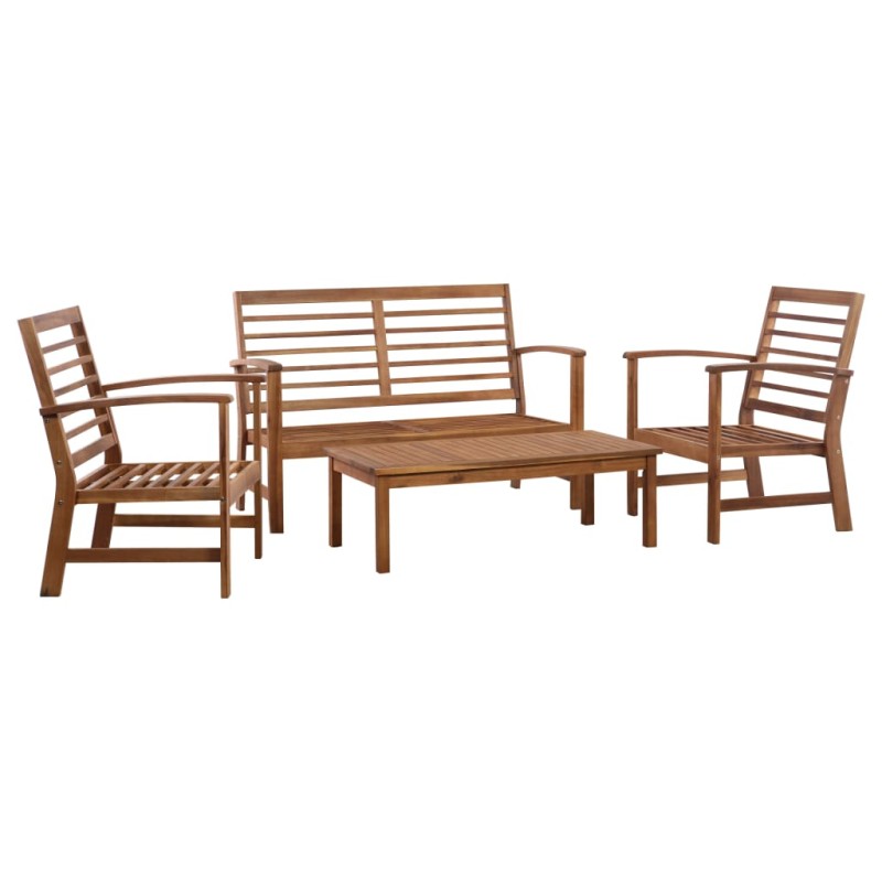 vidaXL Juego de muebles de jardín 4 piezas madera maciza de acacia vidaXL Juego de muebles de jardín 4 piezas madera maciza de acacia