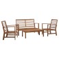 vidaXL Juego de muebles de jardín 4 piezas madera maciza de acacia vidaXL Juego de muebles de jardín 4 piezas madera maciza de acacia