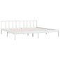 vidaXL Estructura de cama de madera maciza de pino blanca 200x200 cm vidaXL Estructura de cama de madera maciza de pino blanca 200x200 cm