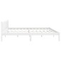 vidaXL Estructura de cama de madera maciza de pino blanca 200x200 cm vidaXL Estructura de cama de madera maciza de pino blanca 200x200 cm