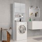 vidaXL Armario para lavadora blanco brillante 64x25,5x190 cm