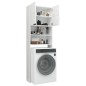 vidaXL Armario para lavadora blanco brillante 64x25,5x190 cm